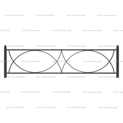 Ограда металлическая № 21