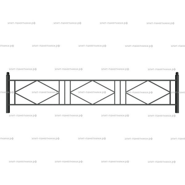 Ограда металлическая № 7