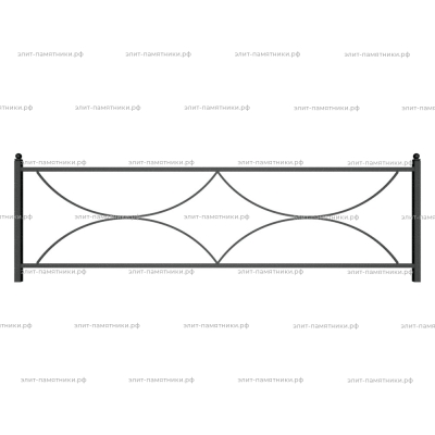 Ограда металлическая № 12