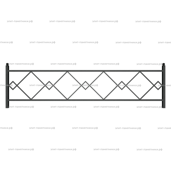Ограда металлическая № 38