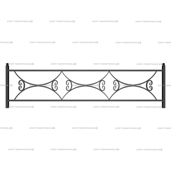 Ограда металлическая № 16