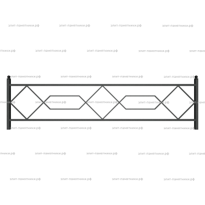Ограда металлическая № 39