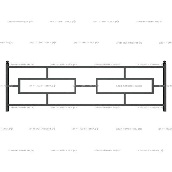Ограда металлическая № 2