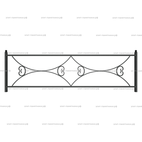 Ограда металлическая № 15
