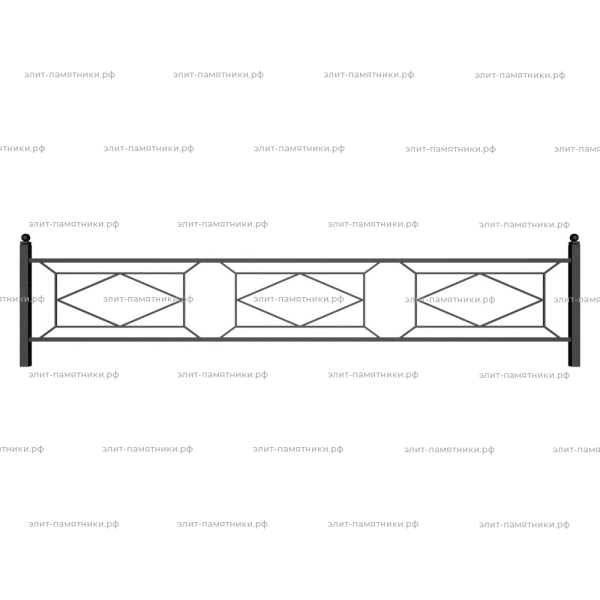 Ограда металлическая № 35