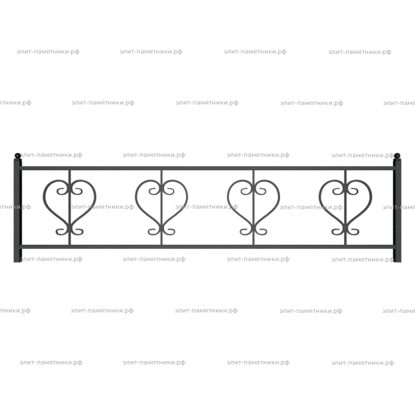 Ограда металлическая № 22